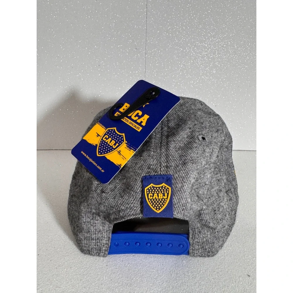 Boca Juniors CABJ Official Licensed Snapback Hat Heather Gray Adjustable Cap